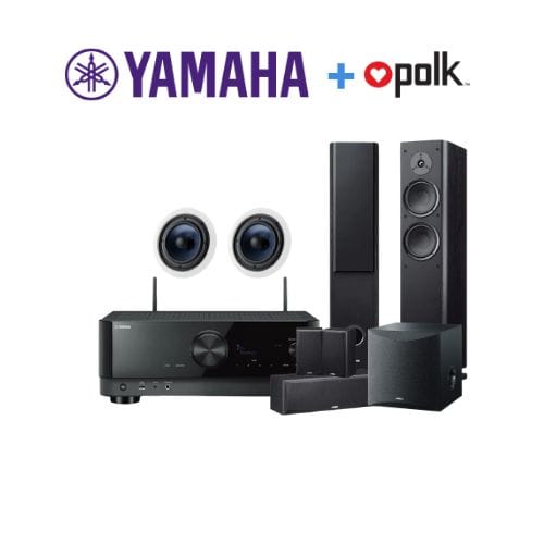 YAMAHA RX-V6A +NS160 PACKAGE+YAMAHA 100W 10" SUB+POLK ATMOS 2.0