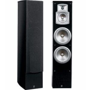 floor standng wooden 3 way tower speakers
